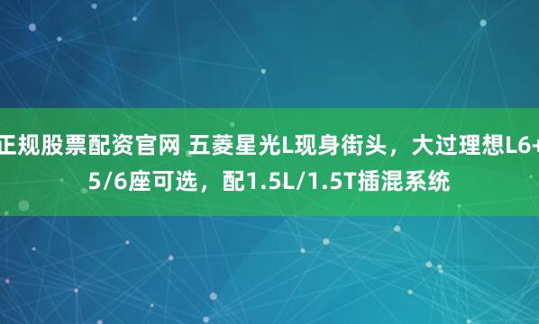 正规股票配资官网 五菱星光L现身街头，大过理想L6+5/6座可选，配1.5L/1.5T插混系统